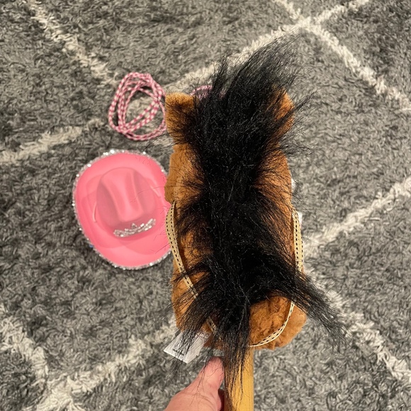 Girls Cowgirl Set Hat Hobby Horse Lassos Cap Gun Holster Cap Rings Country - Picture 7 of 11